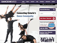 Tablet Screenshot of danceontario.ca